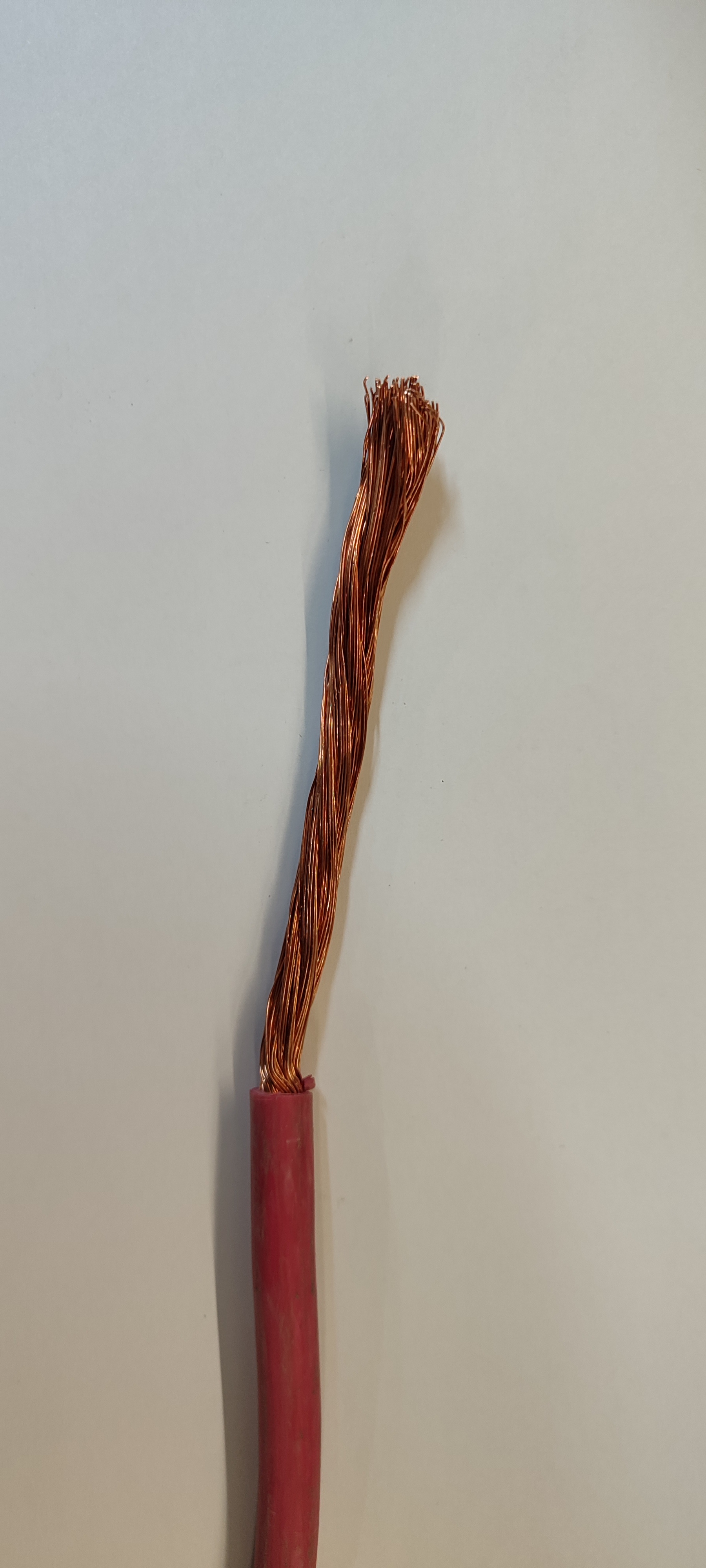 کابل ۲۵×۱ تمام مس رنگی افشان قرمز ۵۴ متری